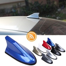 Blue Shark Fin Roof Antenna Aerial Fm Am Radio Signal Car Cover Trim Universal