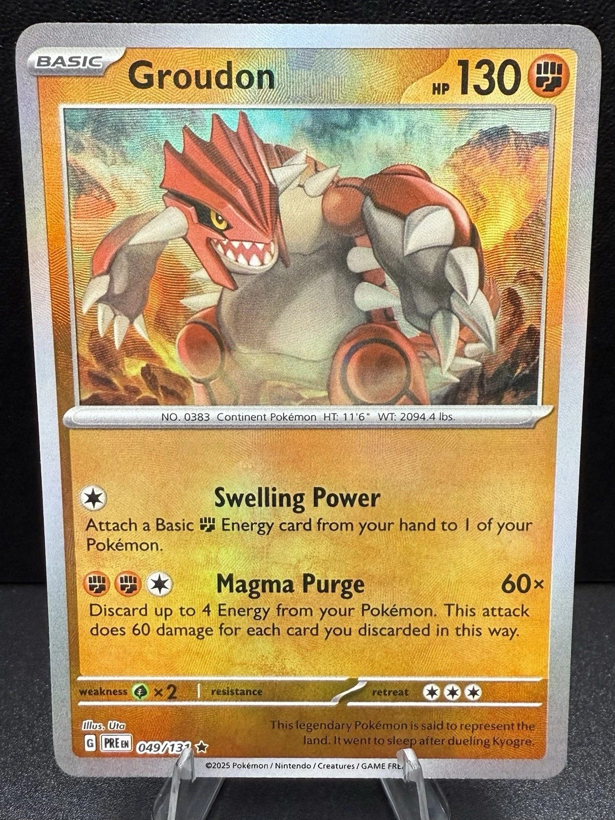 Groudon (Poke Ball Pattern Holo) 049/131 Pokémon Prismatic Evolutions (Holo) NM
