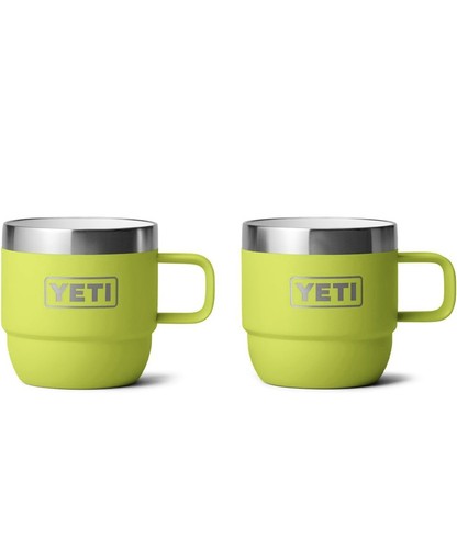 YETI Chartreuse 6 OZ Tazze IMPILABILI Confezione da 2 Ceramiche Durasip NUOVE