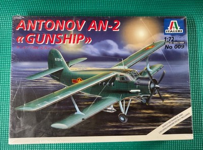 ANTONOV AN-2 GUNSHIP 1/72 KIT BY ITALERI - SHIPS WITHIN 24 HOURS - NEW, SEALED