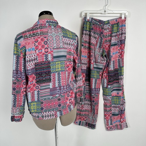 Victoria's Secret 2-teiliges Pyjama Set Damen XS rosa Patchwork Americana Country - Bild 3 von 12