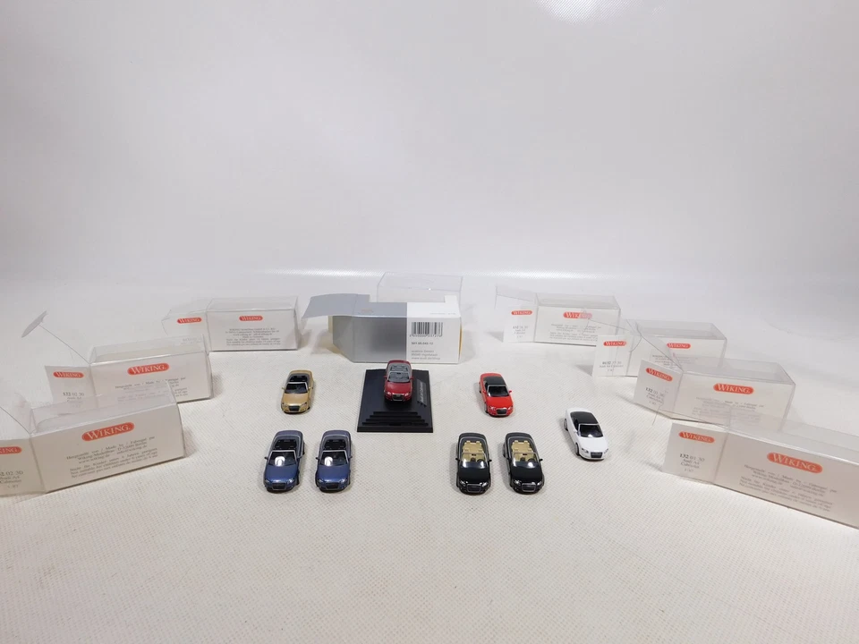 Wiking 1:87 H0 8x Cabriolet Audi A4 132 01 30 132 02 30 ecc Mint + Box # - Immagine 4 di 4