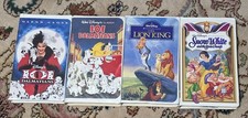 Walt Disney Black Diamond And Masterpiece Collection VHS Tapes - Lot Of 4