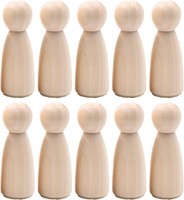 Holzfiguren 55Mm Naturholz DIY Basteln Dekoration 10 StüCk FüR Kinder