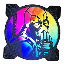 Custom 120m shroud Computer Fan Grill DeadPool Fab Grill Mod enhance Pc Look lot