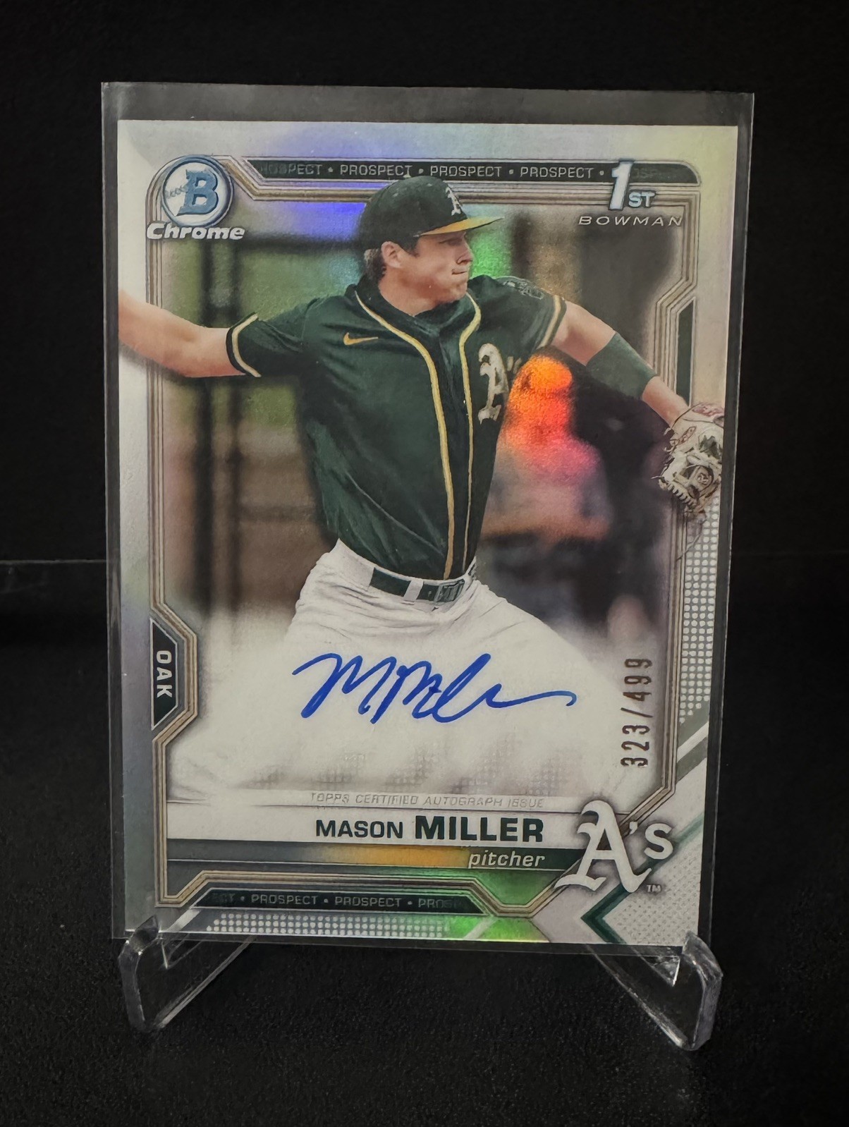 2021 1st Bowman Chrome Refractor Auto Mason Miller RC /499 🔥HOTT🔥