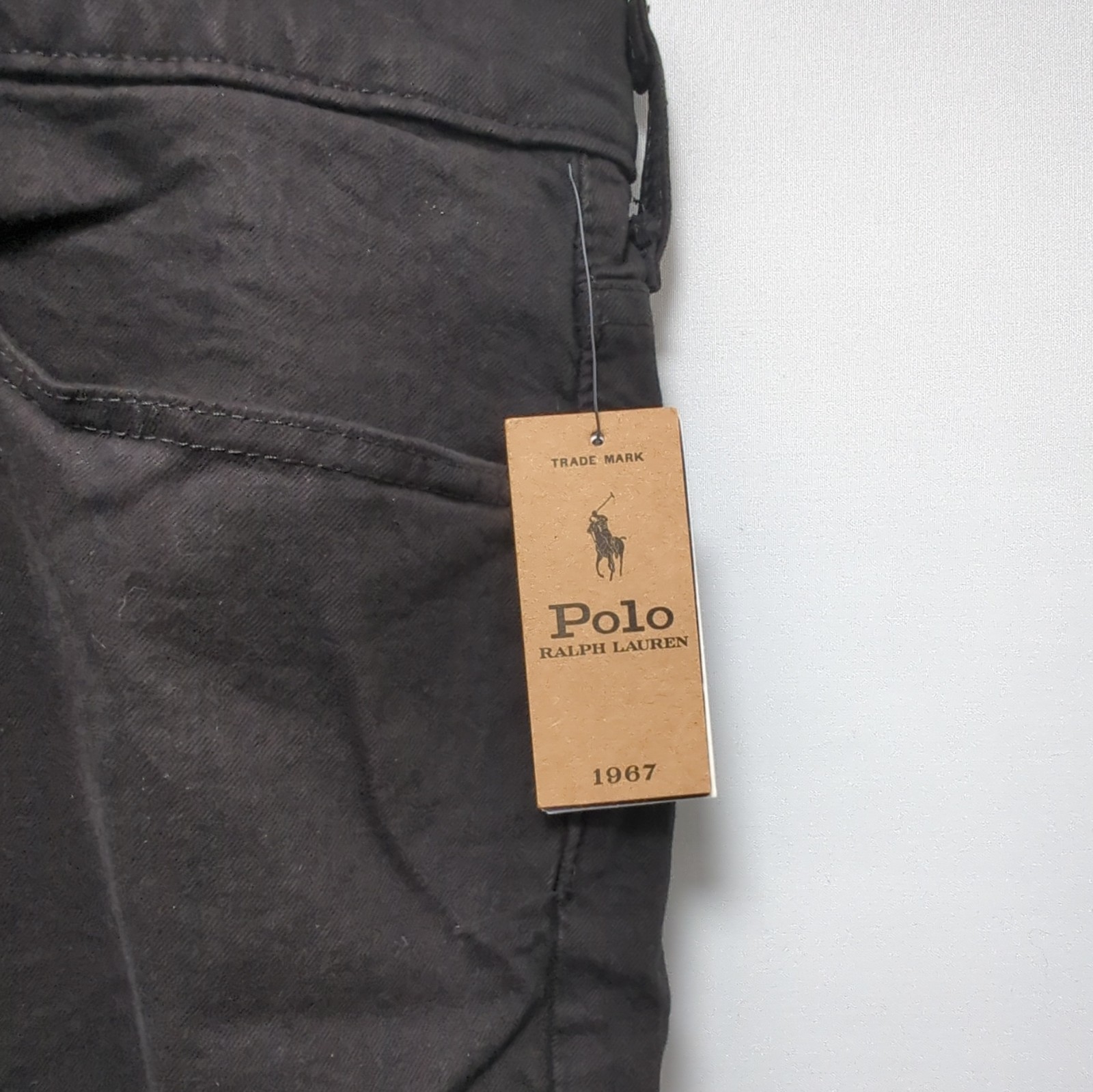 Polo Ralph Lauren Hampton Relaxed Straight Stretch Jeans Black W48 L32 image 2