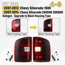 For 2007-2013 Chevy Silverado 1500 2500hd 3500hd Tail Lights Red Upgrade Black For 2007-2013 Chevy Silverado 1500 2500hd 3500hd Tail Lights Red Upgrade Black