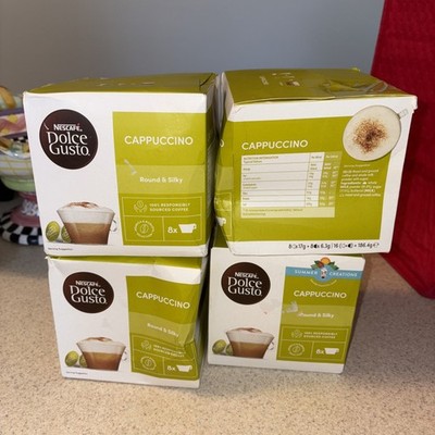 4 boxes Coffee Nescafe Dolce Gusto Cappuccino Capsules Pods - 32 Cups 