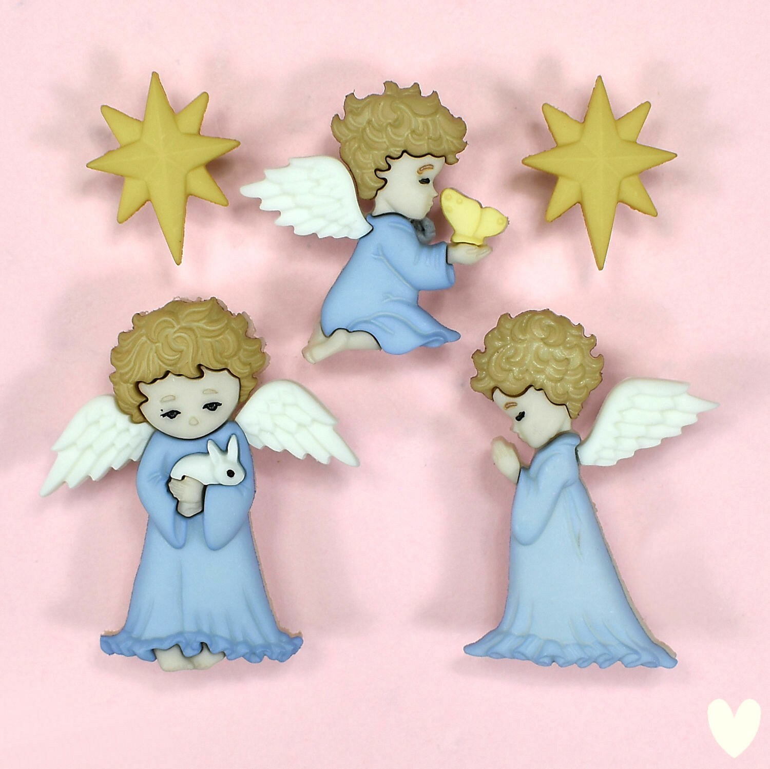 DRESS IT UP Buttons Cherished Angels 8979a - Embellishment  Christmas Cherub