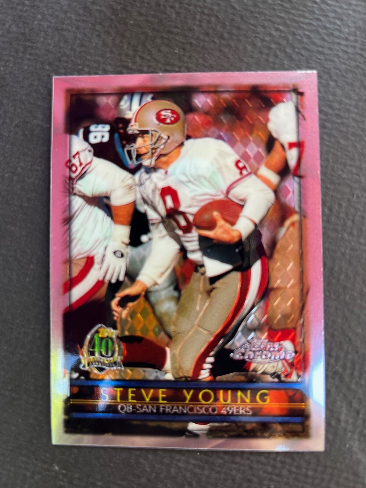 "Pack Fresh" 1996 Topps Chrome #130 STEVE YOUNG / 49ers / HOF / BYU