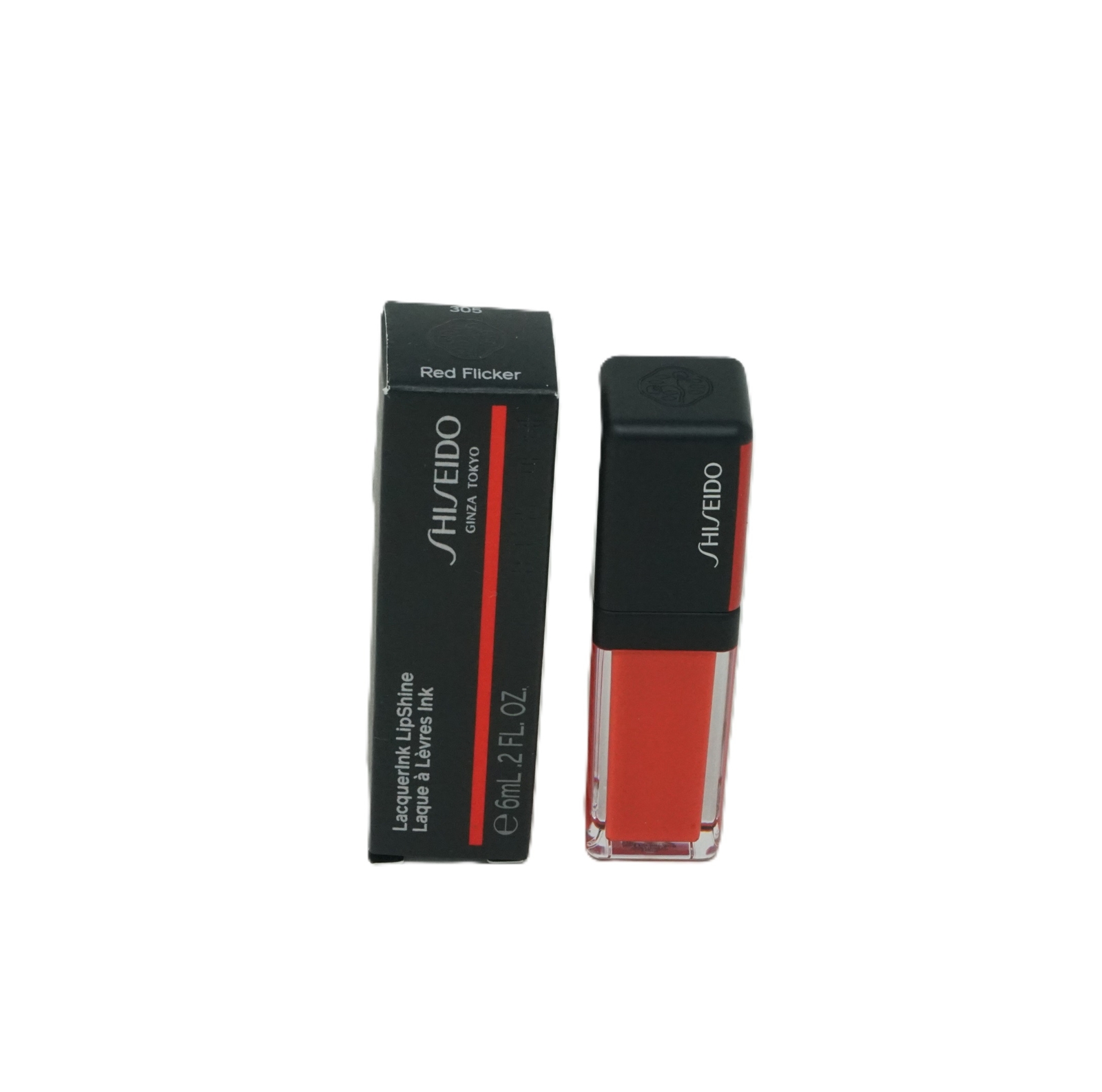 Shiseido Ginza Tokyo Лаковая тушь для блеска губ Lippenstift 6 мл Red Flicker 305