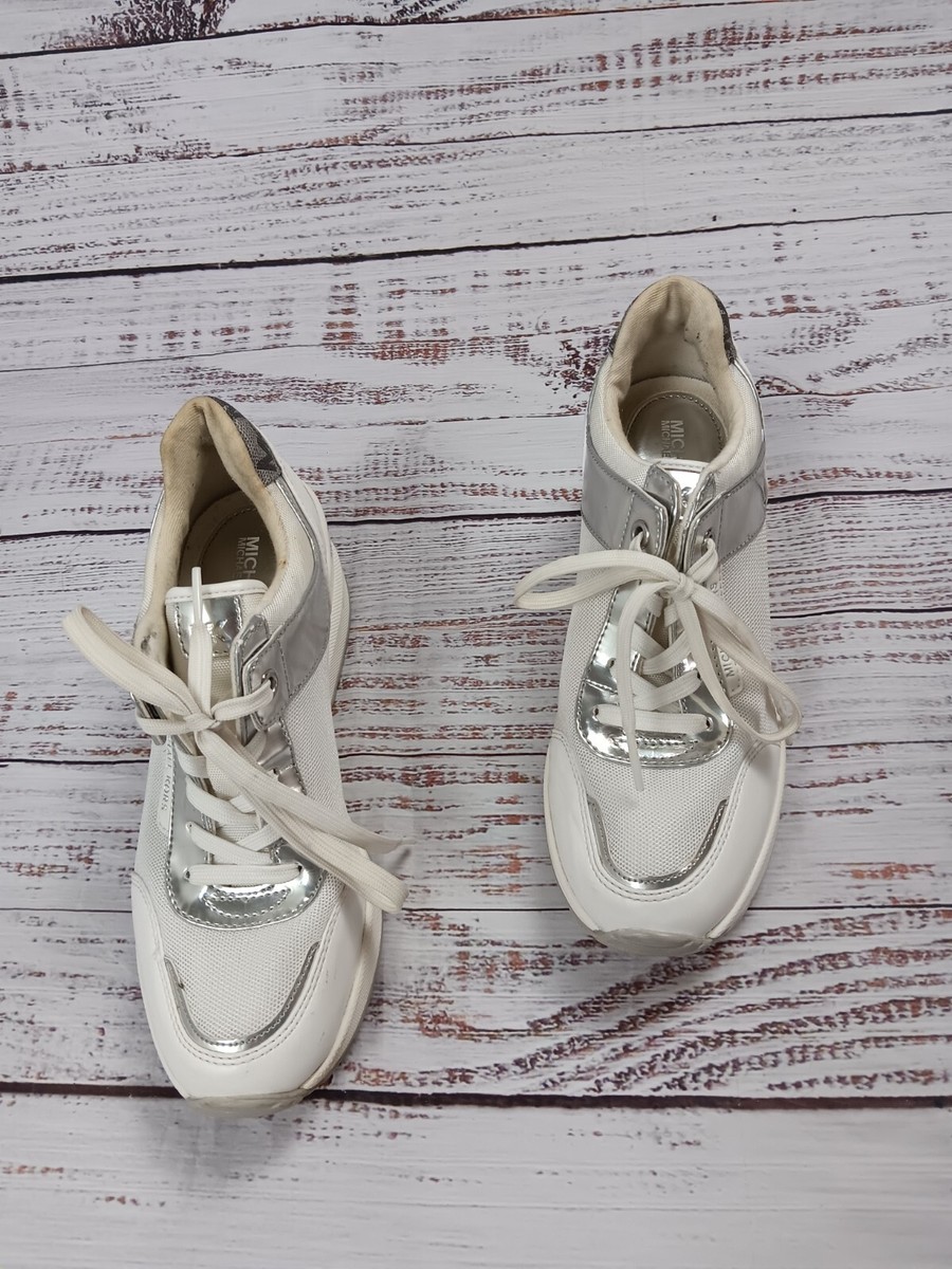 サマーセール‼︎MICHAEL KORS ホワイトシルバー スニーカー Michael Kors Sneakers Women's 6 Trainers White & Metallic
