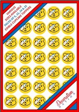 35 x Pudsey Face Edible Cupcake Cake Toppers Wafer Icing Children In Need Aware