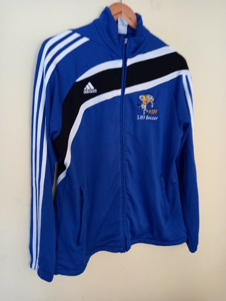 Fighting Zebras Soccer Lincon Adidas Clima 365 Zip Tracksuit Jacket Blue Sz  L