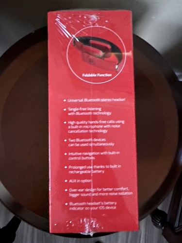 Ai Pro-100 Plus Bluetooth Headphones RED - Brand New in Box! Free Shipping! - Picture 4 of 4