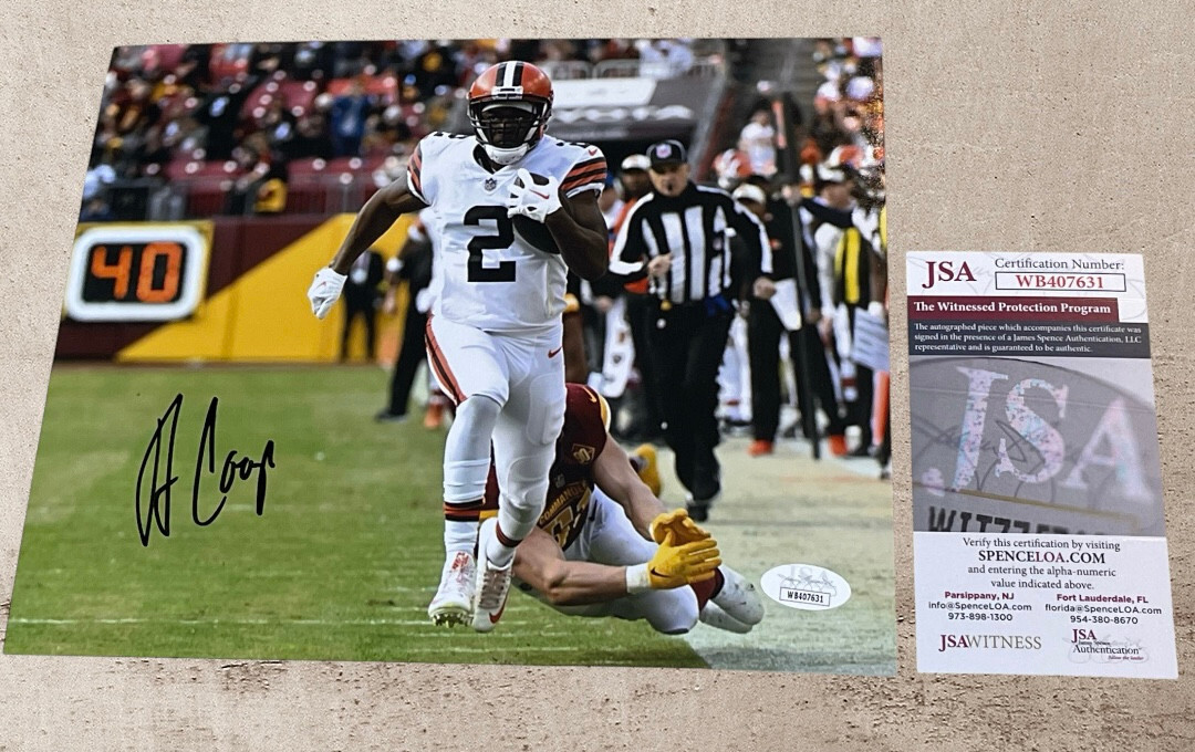 Amari Cooper Autographed Signed Cleveland Browns 8x10 Photo with JSA COA! 