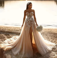 Heart Collar Mermiad Off The Shoulder Wedding Dress Sleeveless Customized