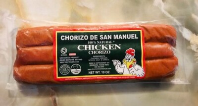 Chorizo de San Manuel Chicken Chorizo 10 Oz (4 Pack)