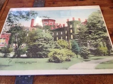 Antique  Etching Print of Elmira College New York