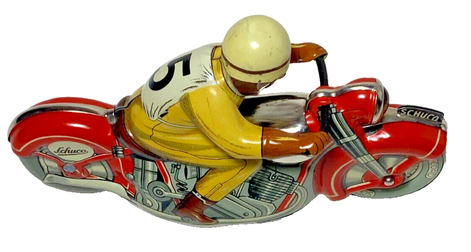 Jouet Ancien En Tôle – Moto Drill 1006 Schuco – Années 1950 – Allemagne