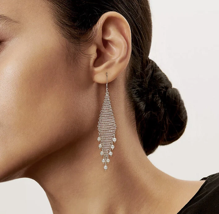 Tiffany and co mesh earrings sale