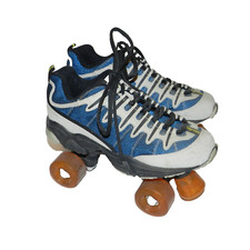 Oxygen Quad Roller Skates Mens 6 Womens 8 Blue/Grey/Yellow