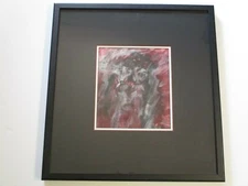 FRENCH VINTAGE ABSTRACT EXPRESSIONIST EXPRESSIONISM SURREAL FACE HEAD PAINTING