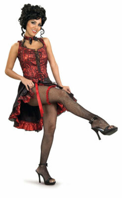 burlesque red dress DIY Burlesque Costume from Upcycled Prom Dress