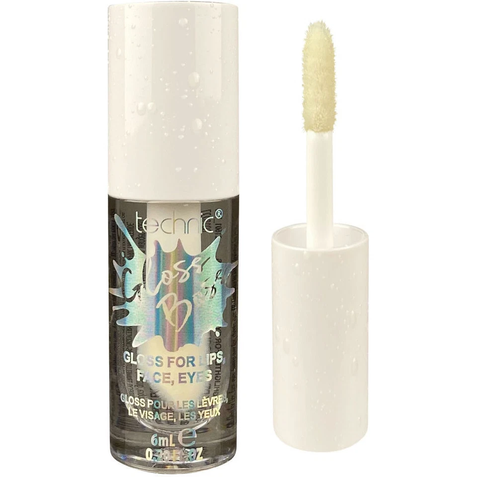 BADGEQUO Technic Cosmetics Gloss Boss - Shiny Glossy Clear Lipgloss Stab Feuchtigkeit Lippen