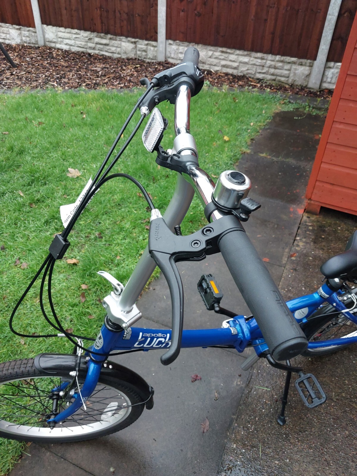 Apollo Tuck Folding Bike 20" Wheel Used Twice Blue eBay