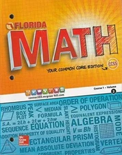 Florida Math Your Common Core Edition Course 1 Volume 2 CCSS - Paperback - GOOD