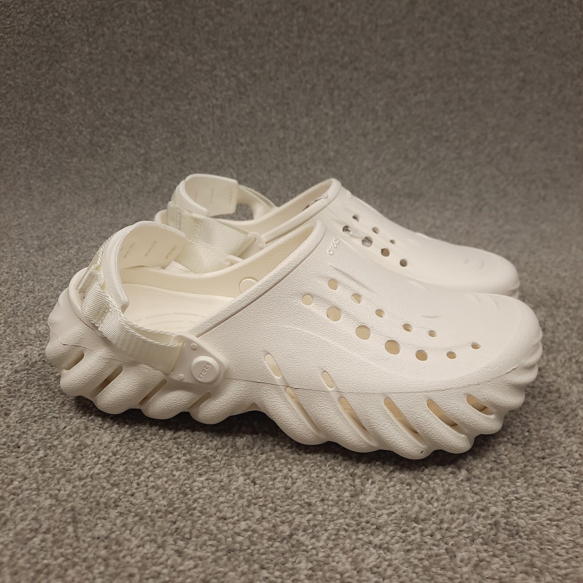 【Crocs】 正規品★ Echo Clog White Crocs Echo Clog White Shoe Size Men's 5 Women's 7 Slide Slip