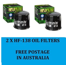 HI-FLO OIL FILTER 2 X HF-138 FOR SUZUKII MODELS * SEE LISTING* 2 FILTERS