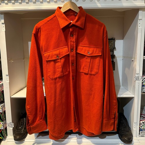 Vintage Harrods Lamm Flanell Hemd Orange Gr. L