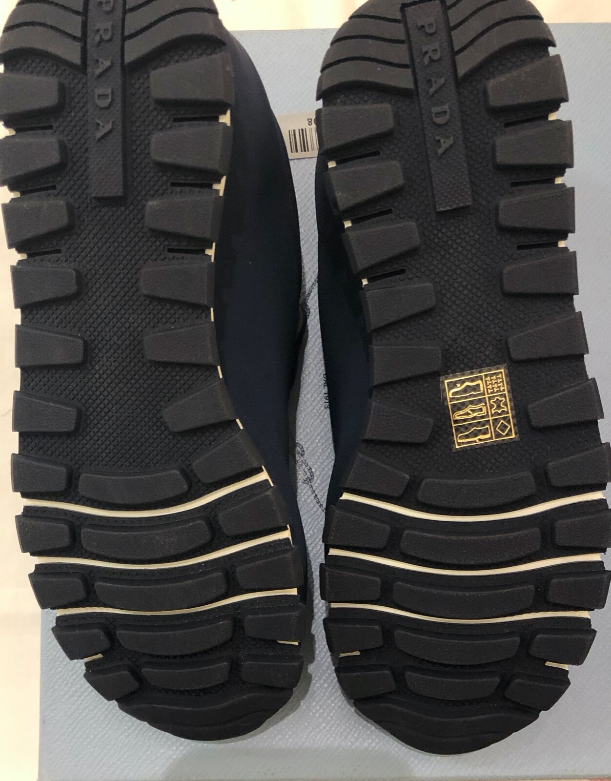 BRAND NEW PRADA Women Navy Slip-on Jewel Trainers - Size 3.5 UK - RRP £650 image 4