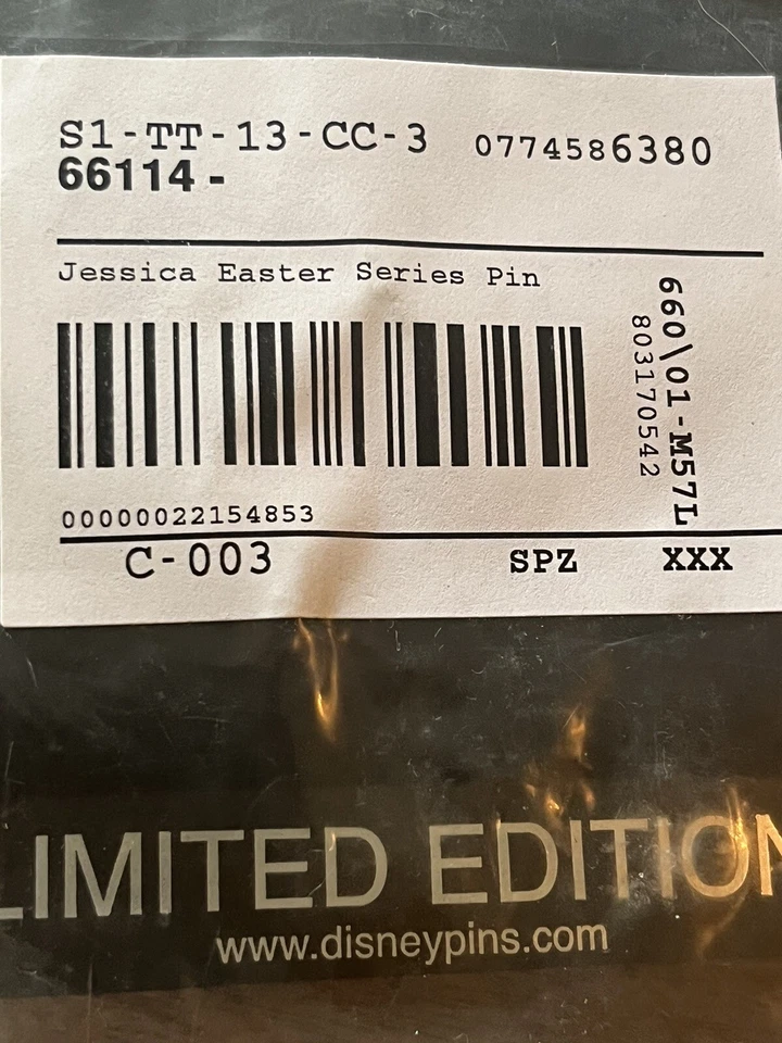 DISNEY SHOPPING ROGER RABBIT & JESSICA PAINTING EASTER EGG LE 250 PIN RARE - Image 4 of 4