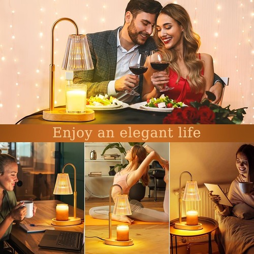 Electric Candle Warmer Lamp with Timer, Adjustable Height and Dimmable - Picture 7 of 8