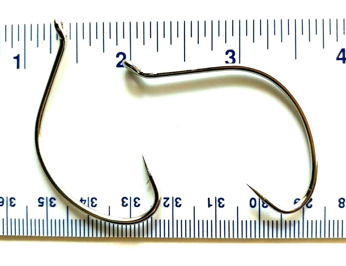 1000 GT 2X Nickel Large Gap Point creux hameçons à poisson taille 5/0