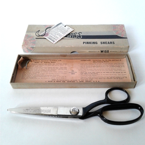 Vintage Wiss Pinking Shears Model C Circa 1940's in Original Bx w/ Tag - Picture 4 of 8