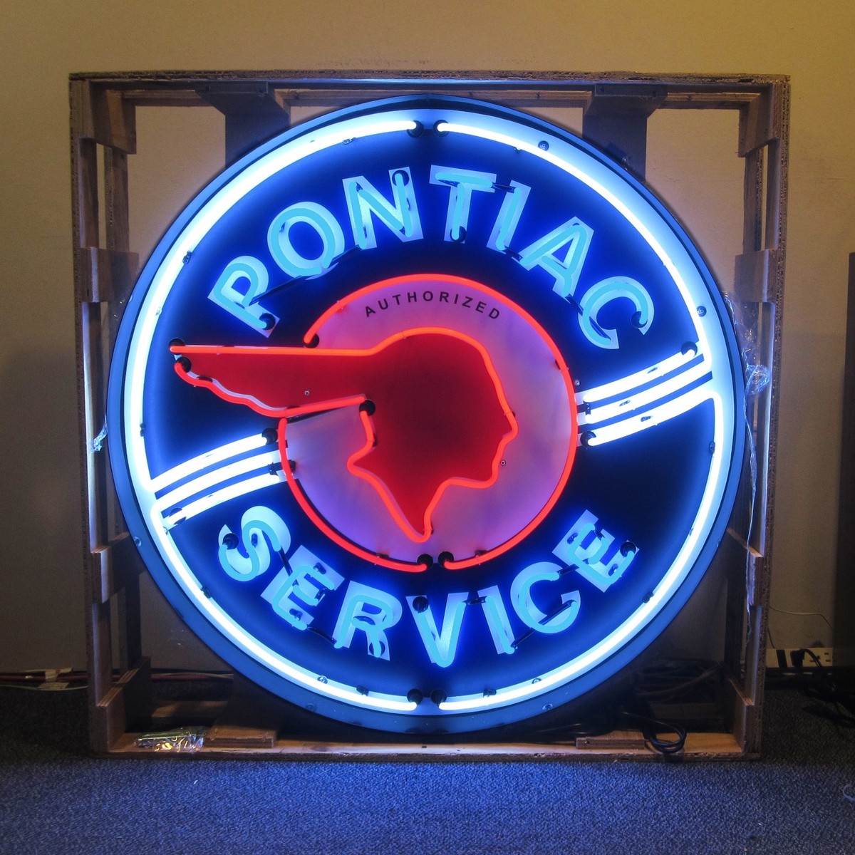 Pontiac Service Authorized Neon Sign Car Garage Neon Light In 36