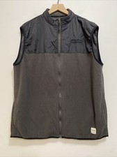 Men's Eddie Bauer Fleece Workwear Vest Gray Size Large Full Zip Foreman Fit