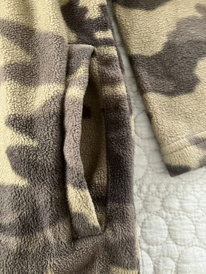 Athletech 男女通用儿童抓绒夹克轻便 100% 聚酯纤维 Xs4-5 码)棕色 — 第 3/4 张图片