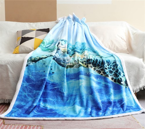 Animal Blanket Horse Wolf Tiger Unicorn 150x200cm Plush Soft Sofa Throw Rug Warm - Picture 133 of 167