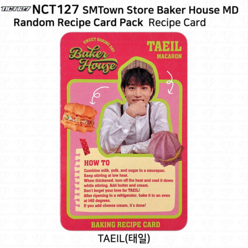 NCT127 SM Town Store Oficial MD Baker House Paquete de tarjetas de recetas aleatorias Photocard - Imagen 13 de 114