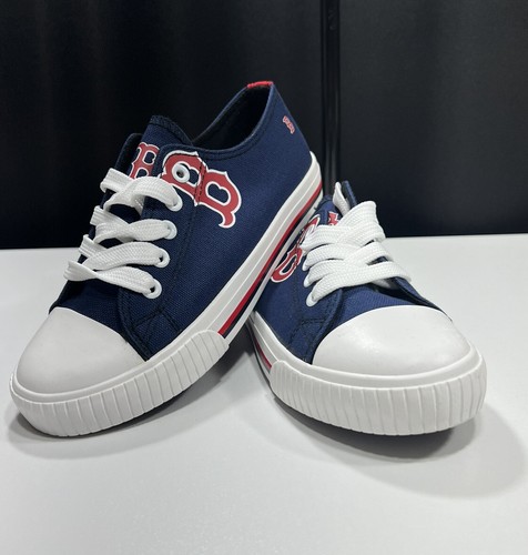 Boston Red Sox Youth Big Logo Low-Top Canvas Shoes (Youth 3-4) - Picture 8 of 10