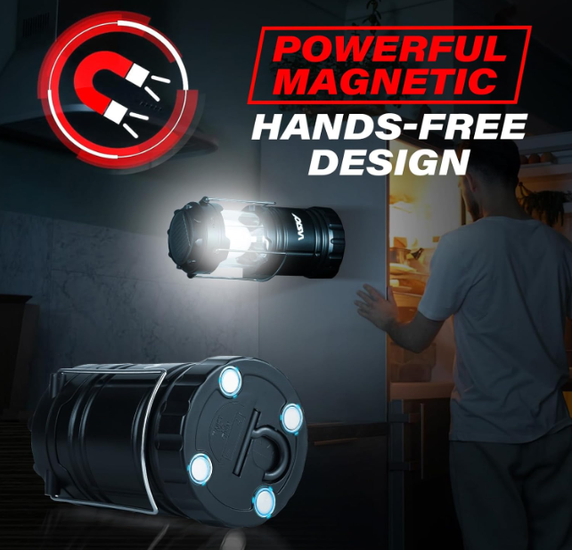 Wsky Solar Camping Lantern 4Pack Rechargeable LED Lights,