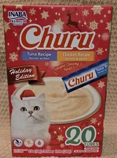 Churu Cat Treats, Squeezable Creamy Lickable, Variety Box, 20 Servings US