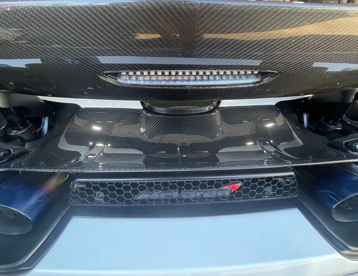 Mclaren 720s European  Carbon Fiber Exhaust Cover Trim Spoiler TOP EURO QUALITY