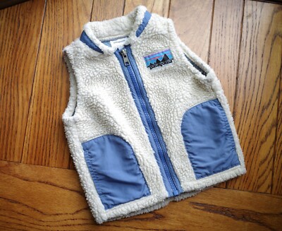 Patagonia Baby Retro-X Deep Pile Fleece Sherpa Vest Jacket Size 6